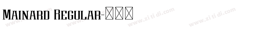Mainard Regular字体转换